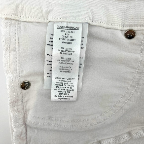 Good American Skinny Jeans White GAGL001 WHITE001 Size 10/30 - Picture 9 of 10